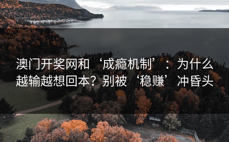 澳门开奖网和‘成瘾机制’：为什么越输越想回本？别被‘稳赚’冲昏头